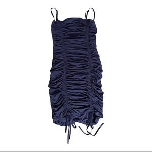 Tiger Mist Zion Ruched -Drawstring Dress Navy Mini Size S